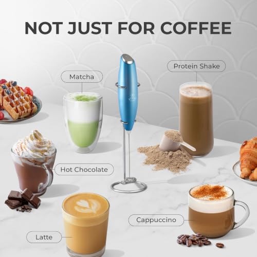 Powerful Milk Frother Wand With Duracell Batteries