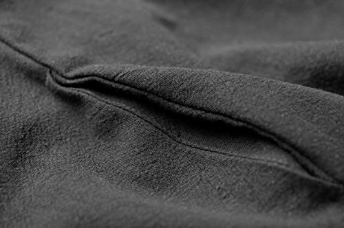 Soft Cotton Linen Apron Solid Color Halter Cross Bandage X Shape Kitchen Cooking Apron for Women Chef Housewarming Gift Black