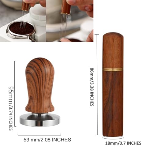 53mm Spring Loaded Coffee Tamper Stirrer Set