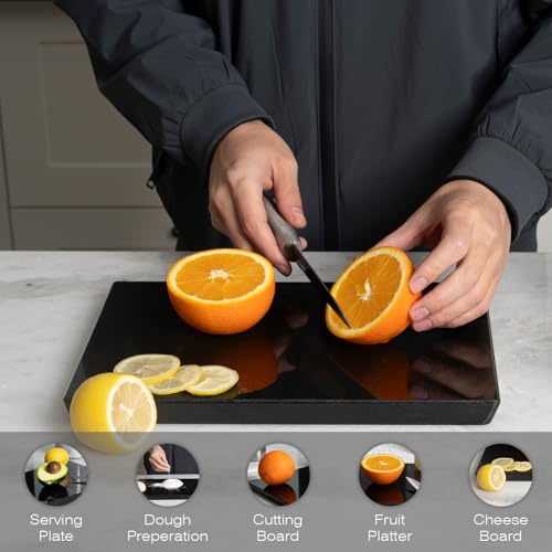 Black Marble Cutting Boards for Kitchen Countertop