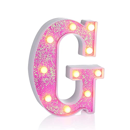 Pink Light up Letters (4.2329 Ounce)