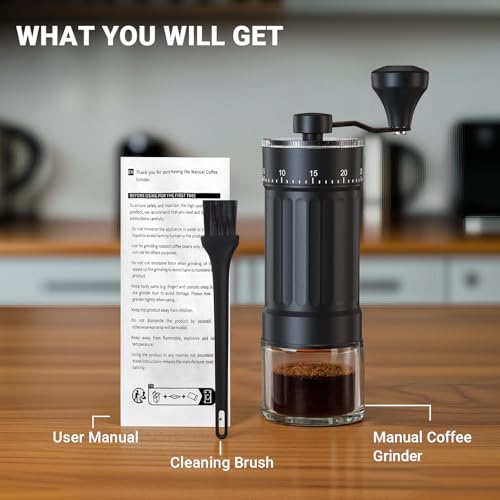 Mini Manual Coffee Grinder With 40 Adjustable Settings