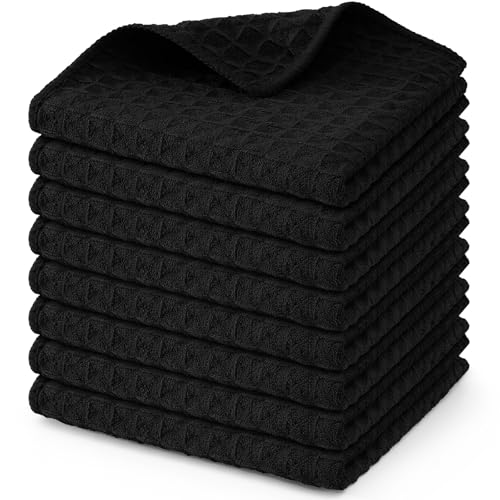 Microfiber Waffle Weave Kitchen Dish Cloths (8 Count)