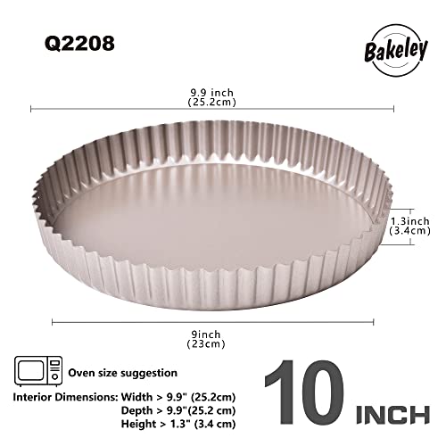 10 Inch Round Tart Pan with Loose Removable Bottom