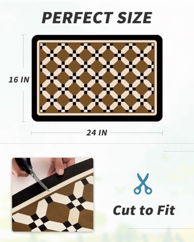 Coffee Mat Hide Stain Rubber Backed Absorbent Dish Drying Mat for Kitchen Counter