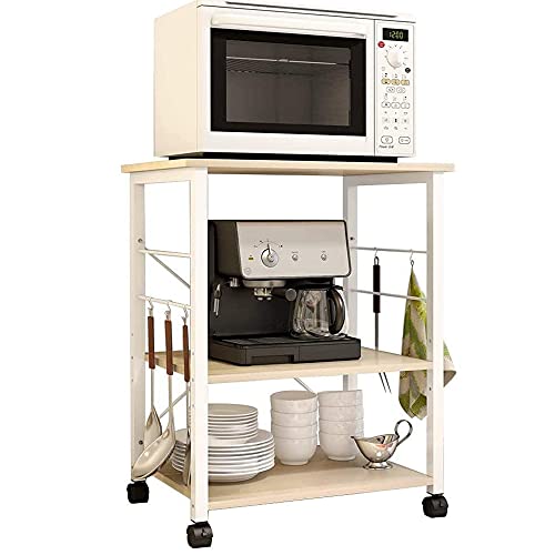 Standing Baker's Racks Appliance Table Small Rolling Kitchen Cart Microwave Cart Stand
