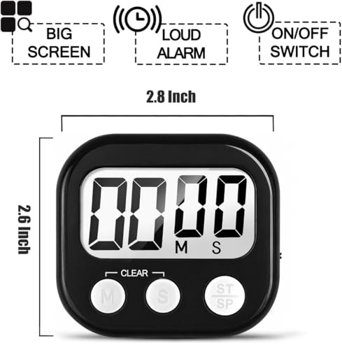 Digital Kitchen Timers for Cooking (2 Count)