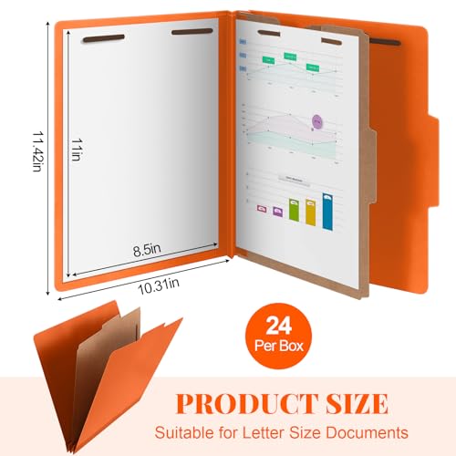 24 Pcs Classification Folder Letter Size