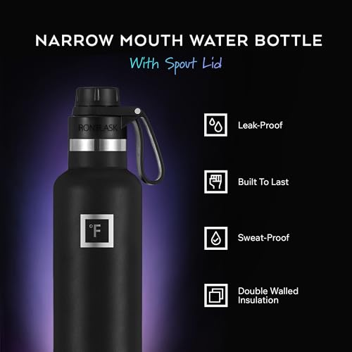 24 oz Narrow Mouth Water Bottle with Spout