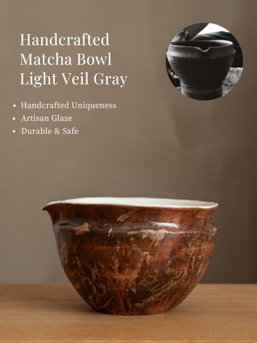 Matcha Set with Handmade Ceramic Bowl & Bamboo Whisk