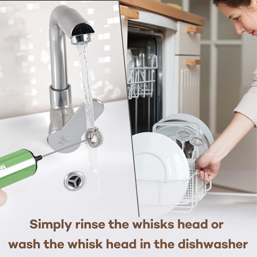 Rechargeable Milk Frother Handheld Electric Frother Wand Milk Foamer Drink Mixer for Coffee