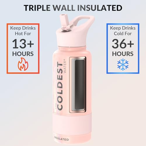 Coldest Insulated Water Bottle with Straw Lid