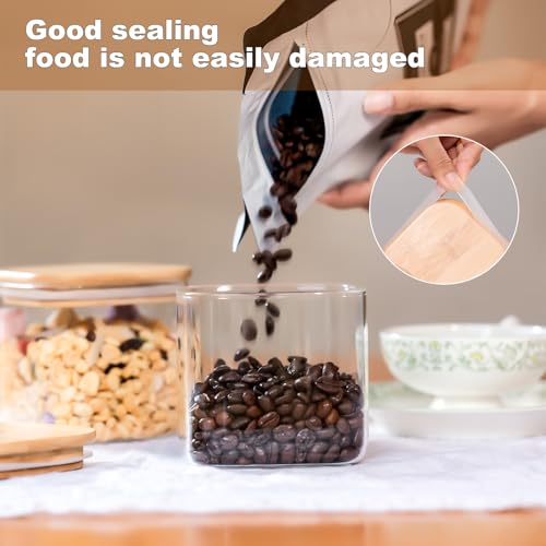 Glass Food Storage Jars 27oz Set of 6 (6 Count)