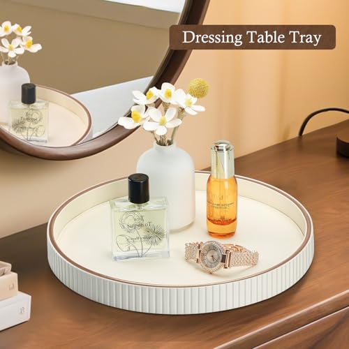 12" Round Decorative Serving Tray for Coffee Table