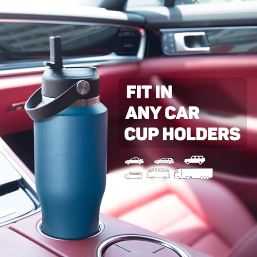 Insulated Water Bottle 40oz with Straw