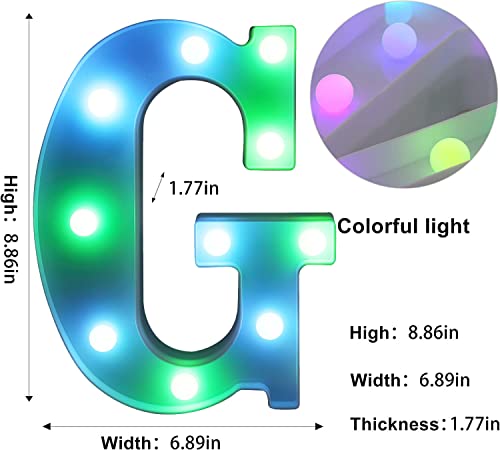 Colorful LED Letter Lights with Remote