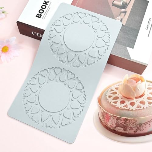 Hollow Tulip Flower Shape Sugar Craft Silicone Pad French Dessert Lace Mat Fondant Cake Mold Cupcake Decorating Silicone Mould