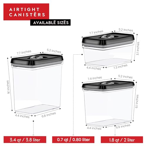 Large Airtight Food Storage Containers (4 Count)