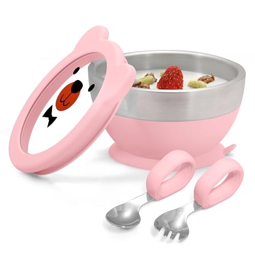 Baby Suction Bowl Set with Spoon & Fork