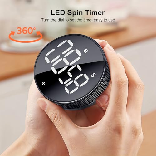 BlueSnail Kitchen Timer with LED Digital Display Smart Efficana for Home Classroom Gym Office