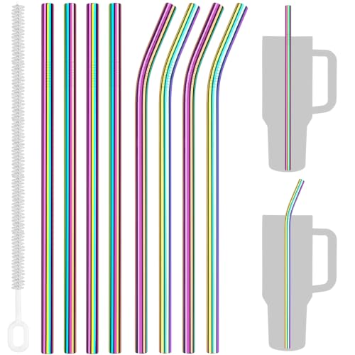 8PCS Stainless Steel Straws Fit for 40oz Stanley Tumblers (8 Count)