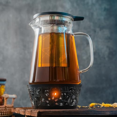 Elegant Glass Teapot with Built