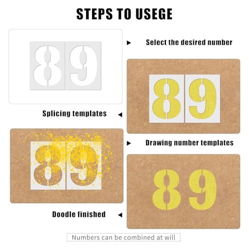 12 Inch Number Stencils Set (10 Count)