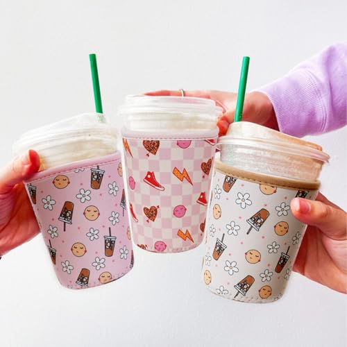 Reusable Insulated Neoprene Iced Coffee Cup Sleeve
