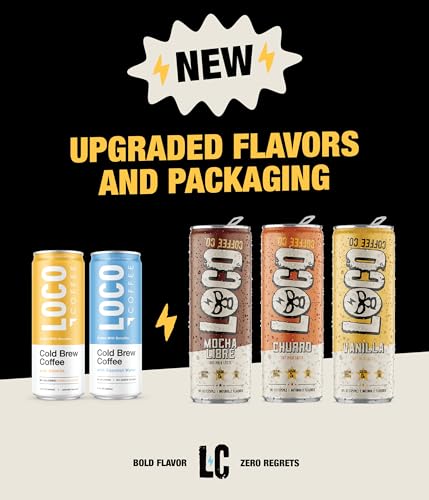 Loco Coffee Vanilla Latte 11 Ounce Can (11 Fl Oz)