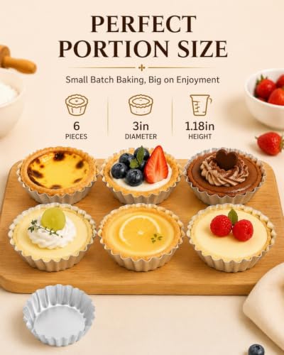 6Pcs Tart Molds (6 Count)