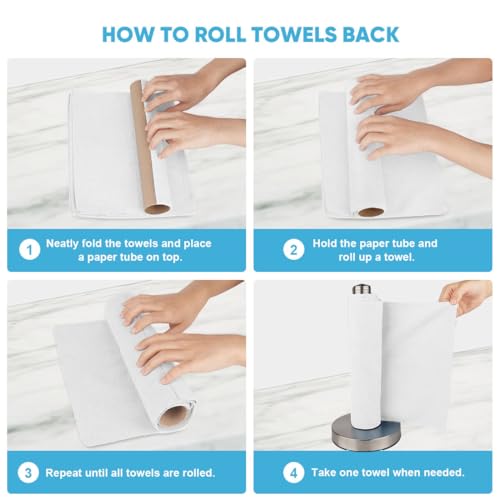 Microfiber Cleaning Cloth Roll 165 Sheets 3 Roll (165 Count)