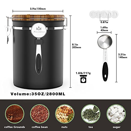 38OZ Coffee Canister for ground coffee with Date Tracker