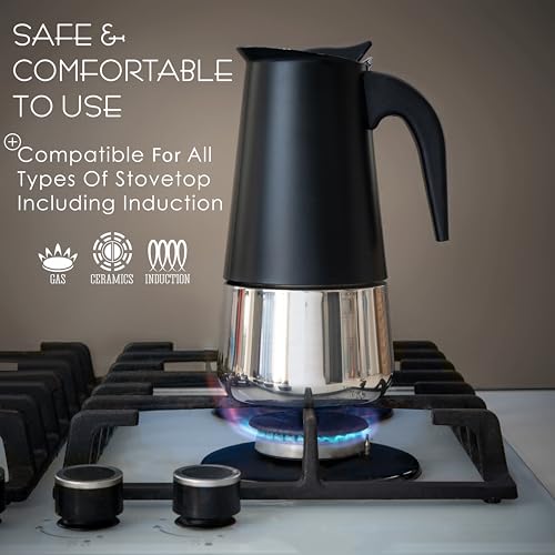 6 Cup Greca Moka Pot (6 Espresso Cups)