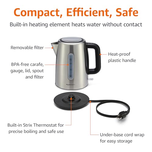 Electric Stainless Steel Kettle for Tea and Coffee