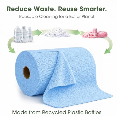 Microfiber Cleaning Cloth Roll (100 Count)