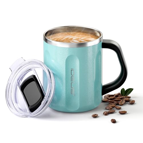 16 oz Insulated Coffee Mug with Lid and Handle