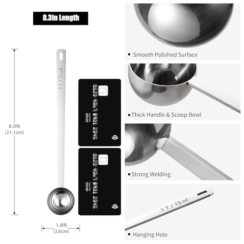 Metal 6.9in Long Handle Coffee Scoop for Ground Coffee