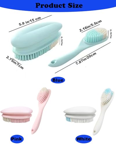 Cleaning Scrub Brushes Laundry Brush Soft Bristle Scrubbing Brush Clothes Brush Removes Stains from Fabrics Cleaning Brush Scrubber Brush for Fabric (2 Count)