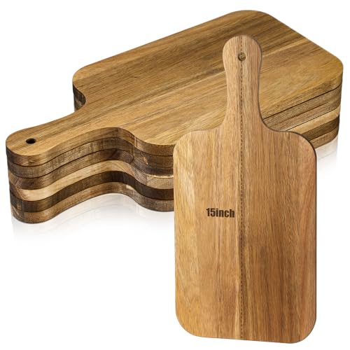 6 Pcs Wood Cutting Boards Bulk Thicken with Handle Kitchen (6 Count)