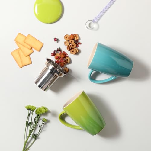 Sweejar Porcelain Tea Infuser Mug with Lid