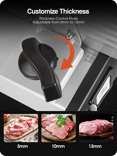 Electric Meat Slicer with 7.5” Stainless Steel Blades