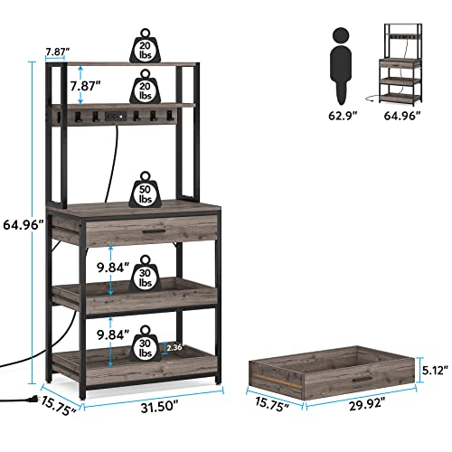 Kitchen Baker’s Rack with Power Outlets