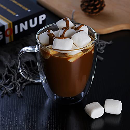 Large Glass Coffee Mugs 17oz (4 Count)