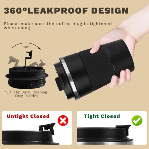 Vacuum Insulated Stainless Steel Travel Coffee Mug