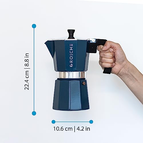 Milano Stovetop Espresso Maker Moka Pot 9 espresso Cup 15.2 oz Blue (9 Count)