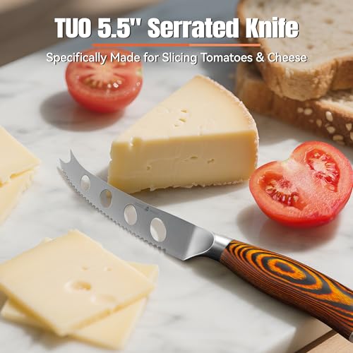 Cheese Knife Tomato Knife 5.5" Serrated Blade