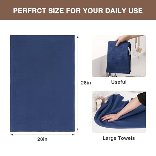100% Cotton Oversized Waffle Weave Kitchen Towels 6 (6 Count)