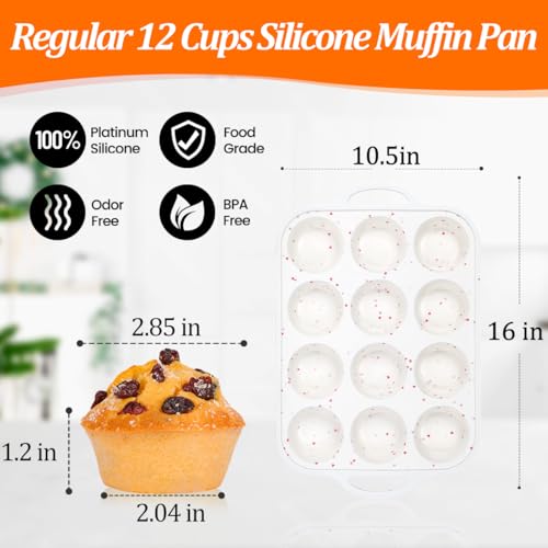 Regular Size Muffin Pan with Metal Reinforced Frame (2 Count)