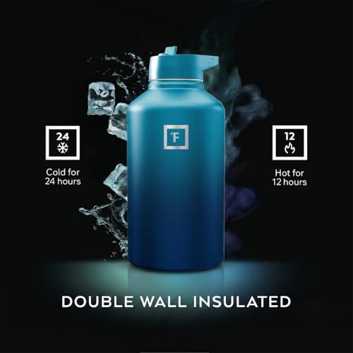 64 oz Wide Mouth Water Bottle with Straw