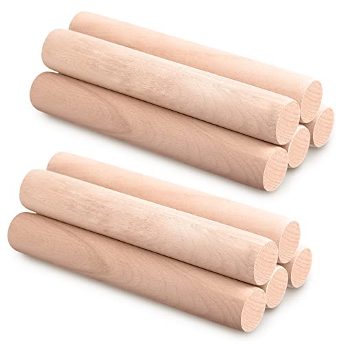 10 Pieces Small Rolling Pin Wood Mini Dumpling Dough Roller (10 Count)